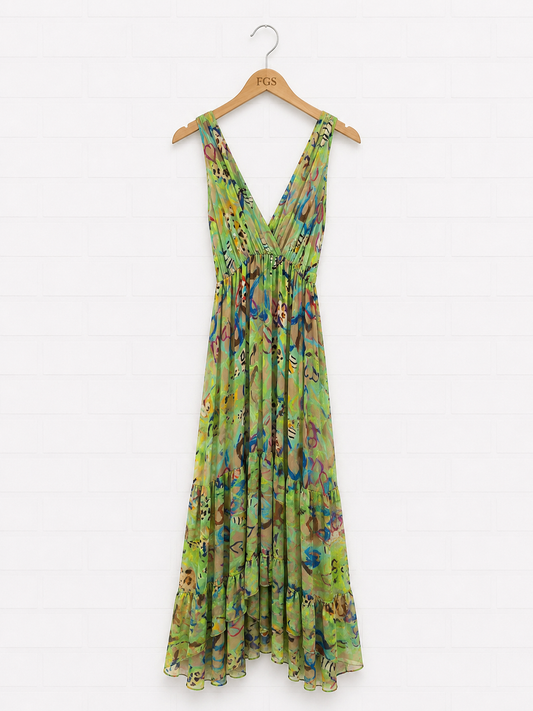Mucho Gusto Hearts Animal Print Dress — Size M