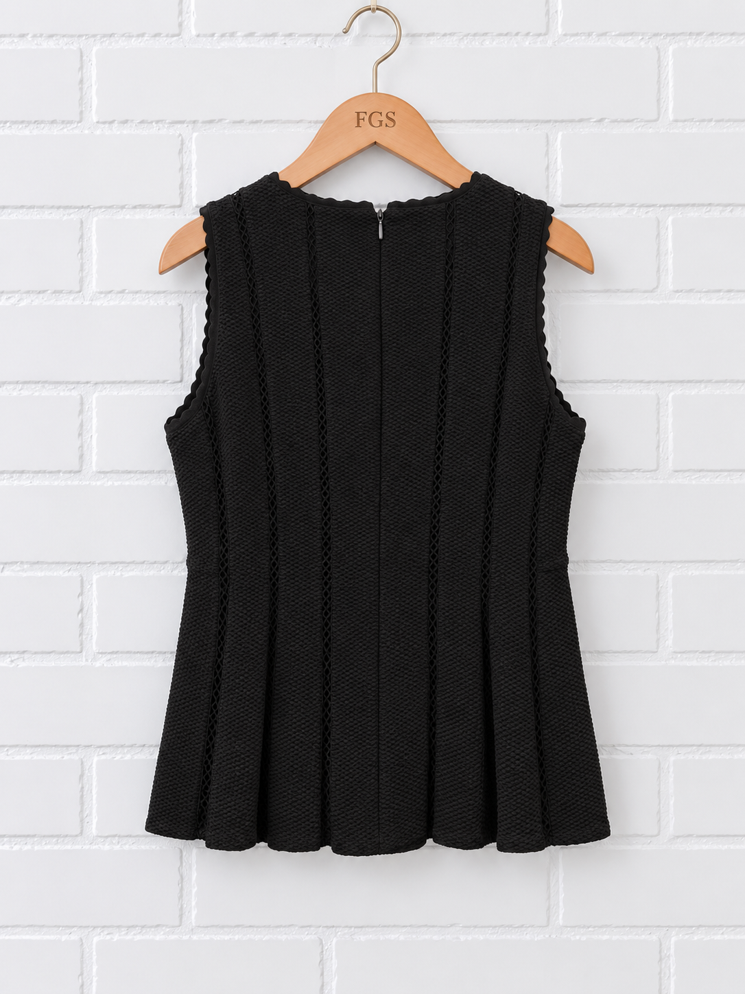 Rebecca Taylor Diamond Textured Peplum Tank – 8