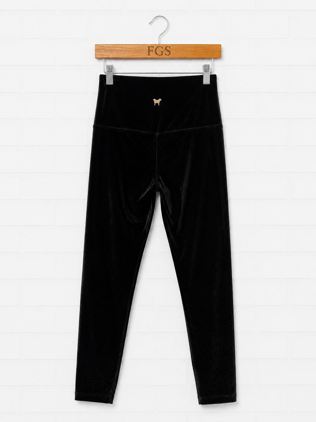 Goldsheep Black Velvet Leggings- S