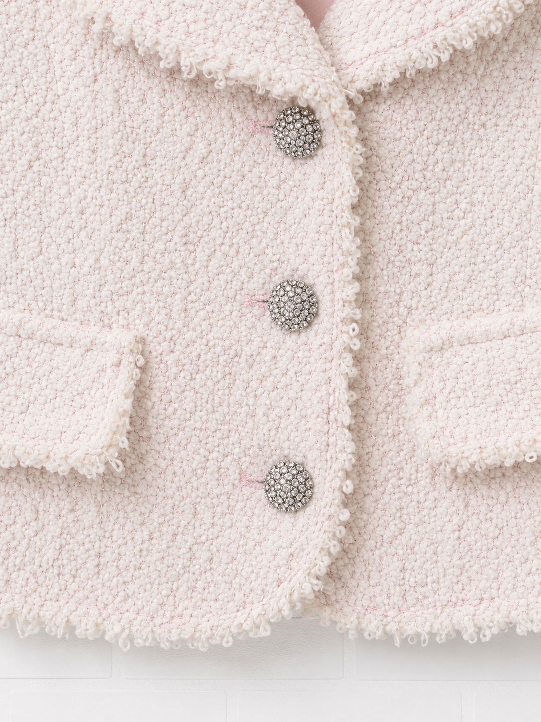 St.John Cream Boucle Shimmer Jacket- 8