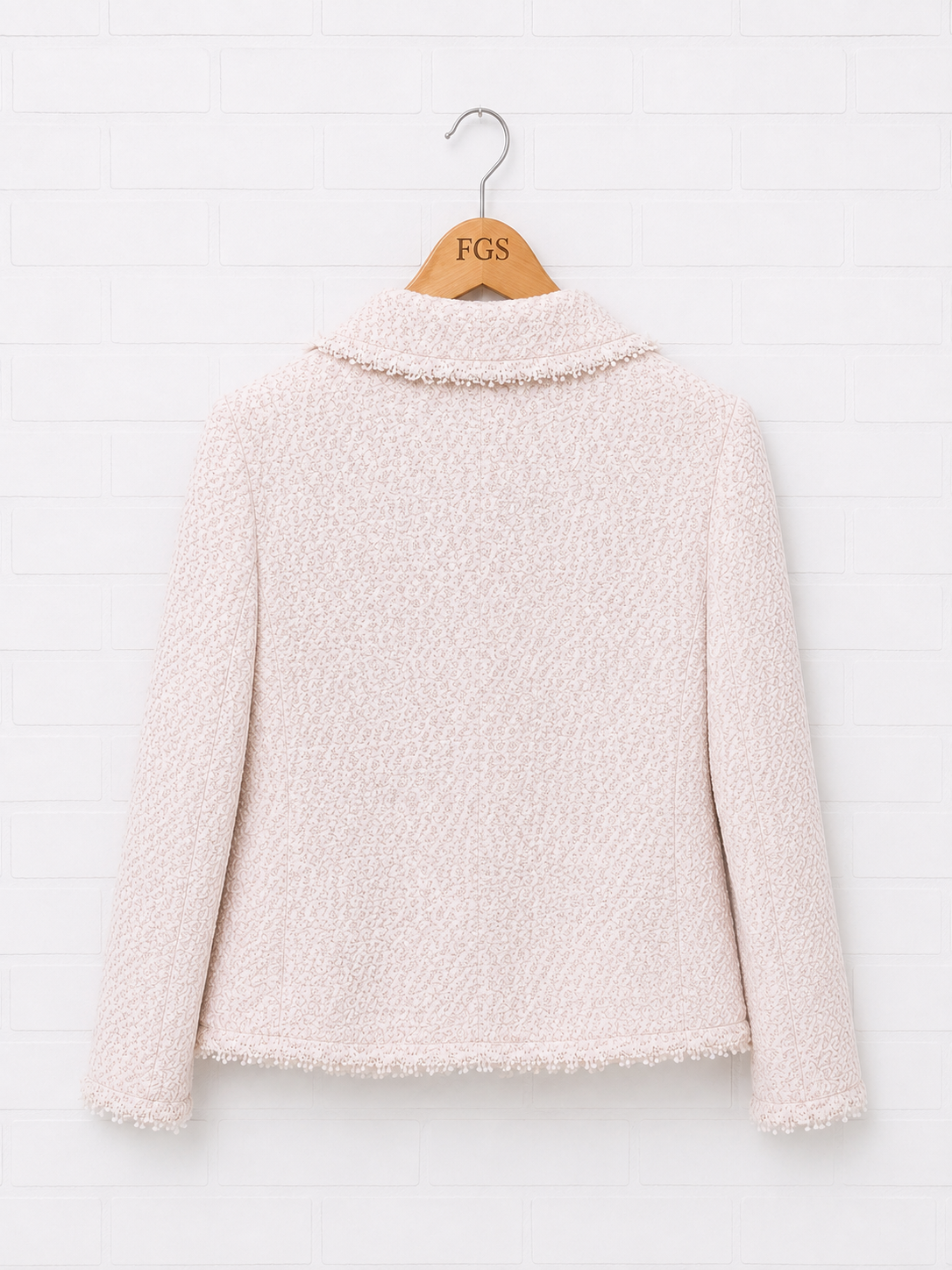 St.John Cream Boucle Shimmer Jacket- 8