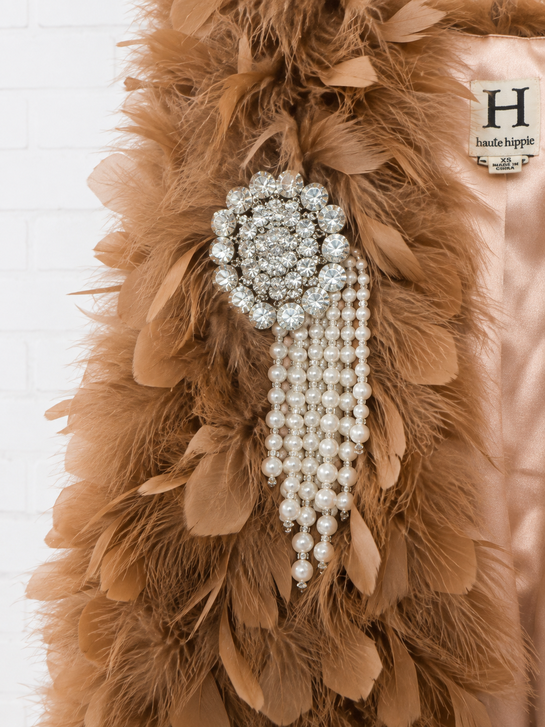 Haute Hippie Marabou Feather Vest- S