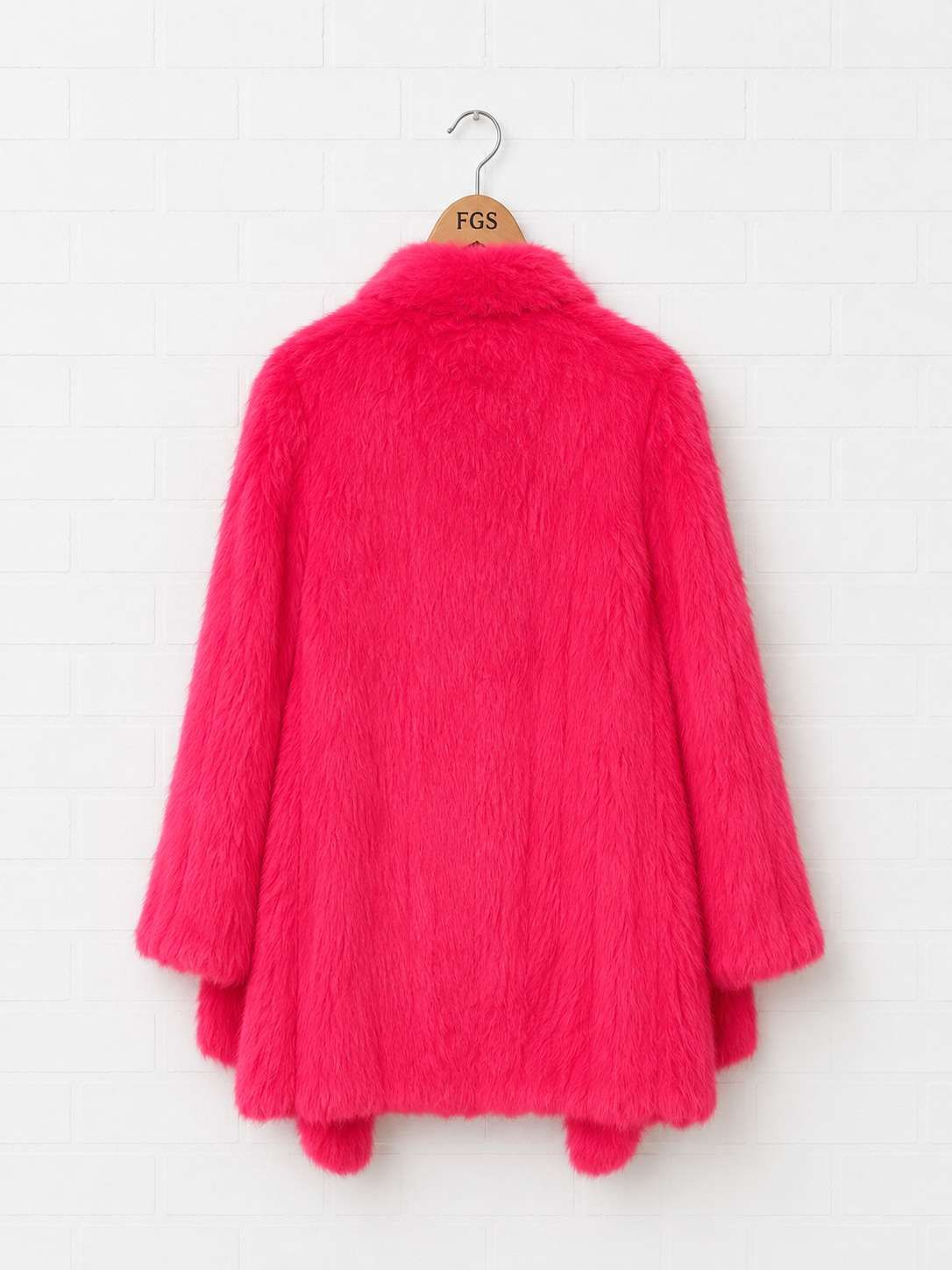 Elizabeth James Dyed Rabbit Fur Front Draped Jacket- XS