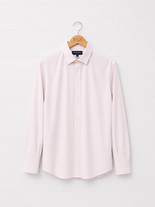 Mizzen & Main Leeward Pink Banker Stripe- L