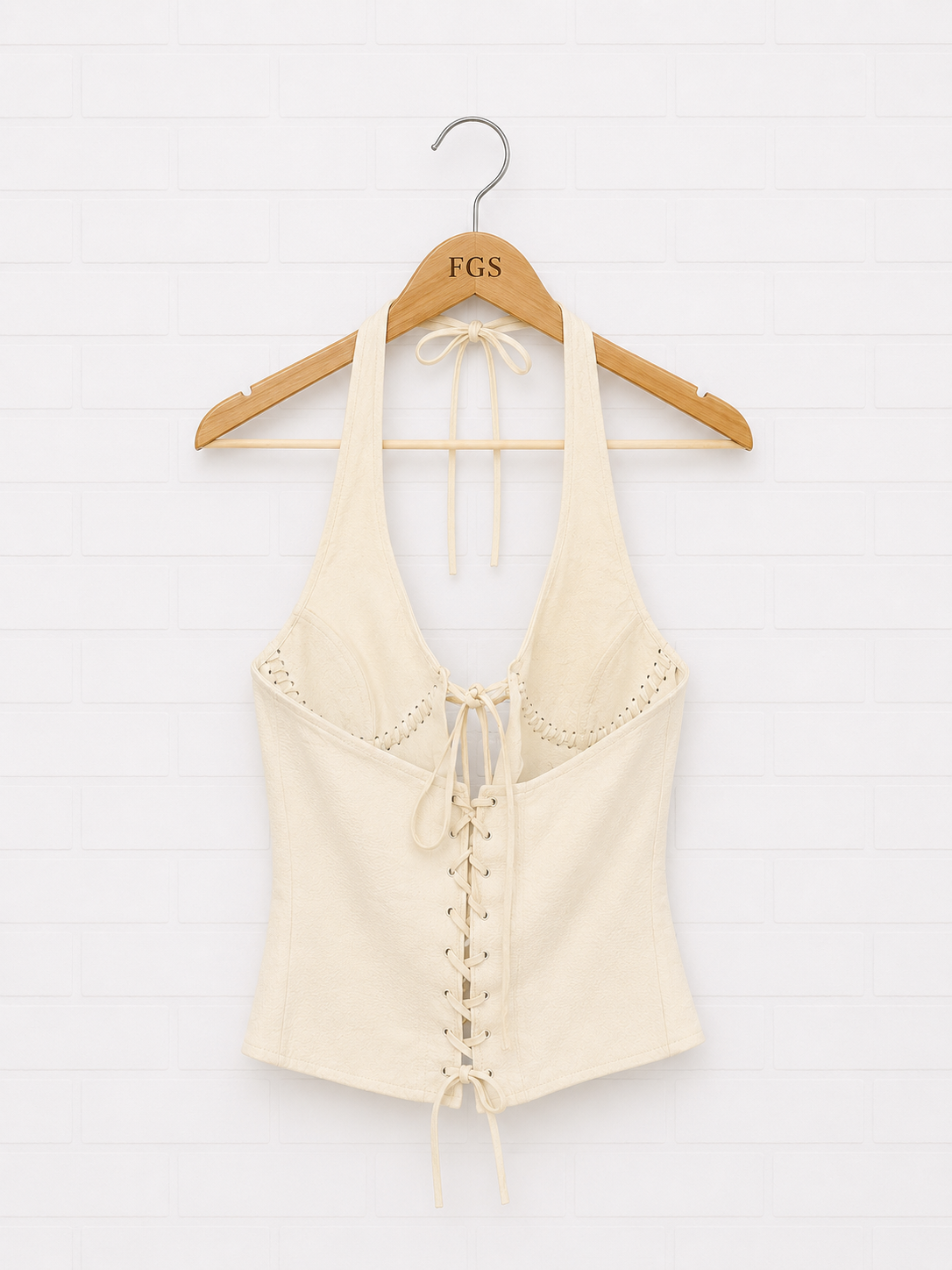 Andreas Tsagas Deer Skin Halter Top- OS
