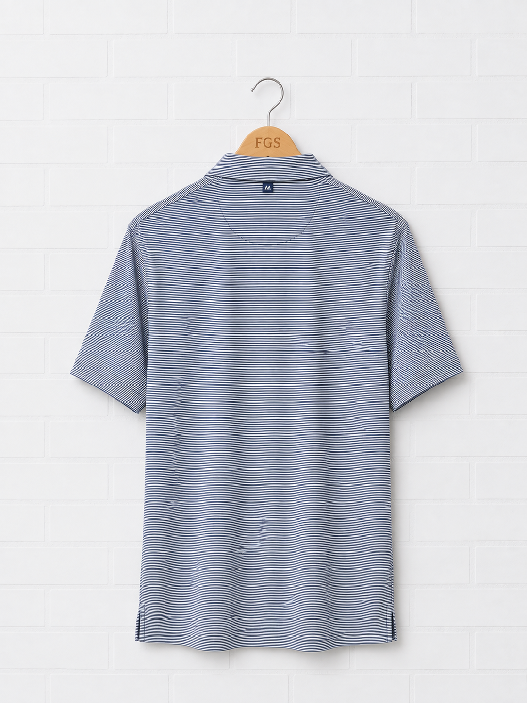 Mizzen & Main Versa Polo Navy Stripe- XL