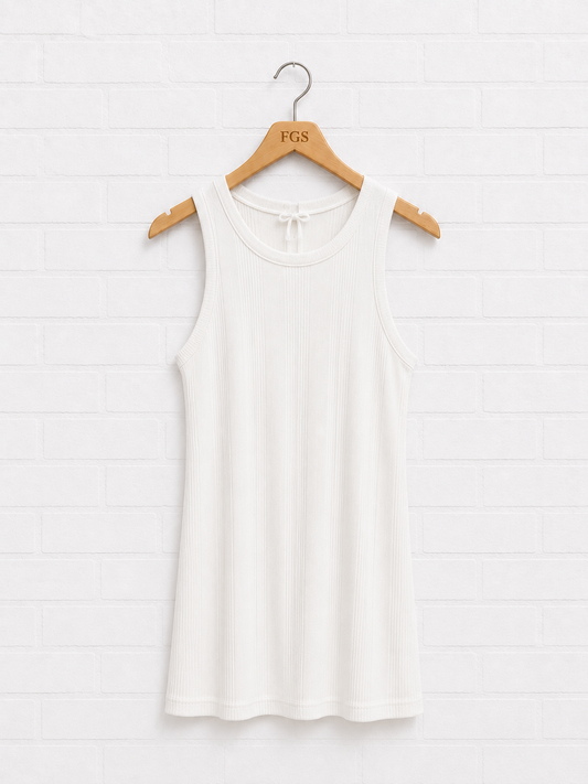Milio Milano Ribbed Racerback Tank- S