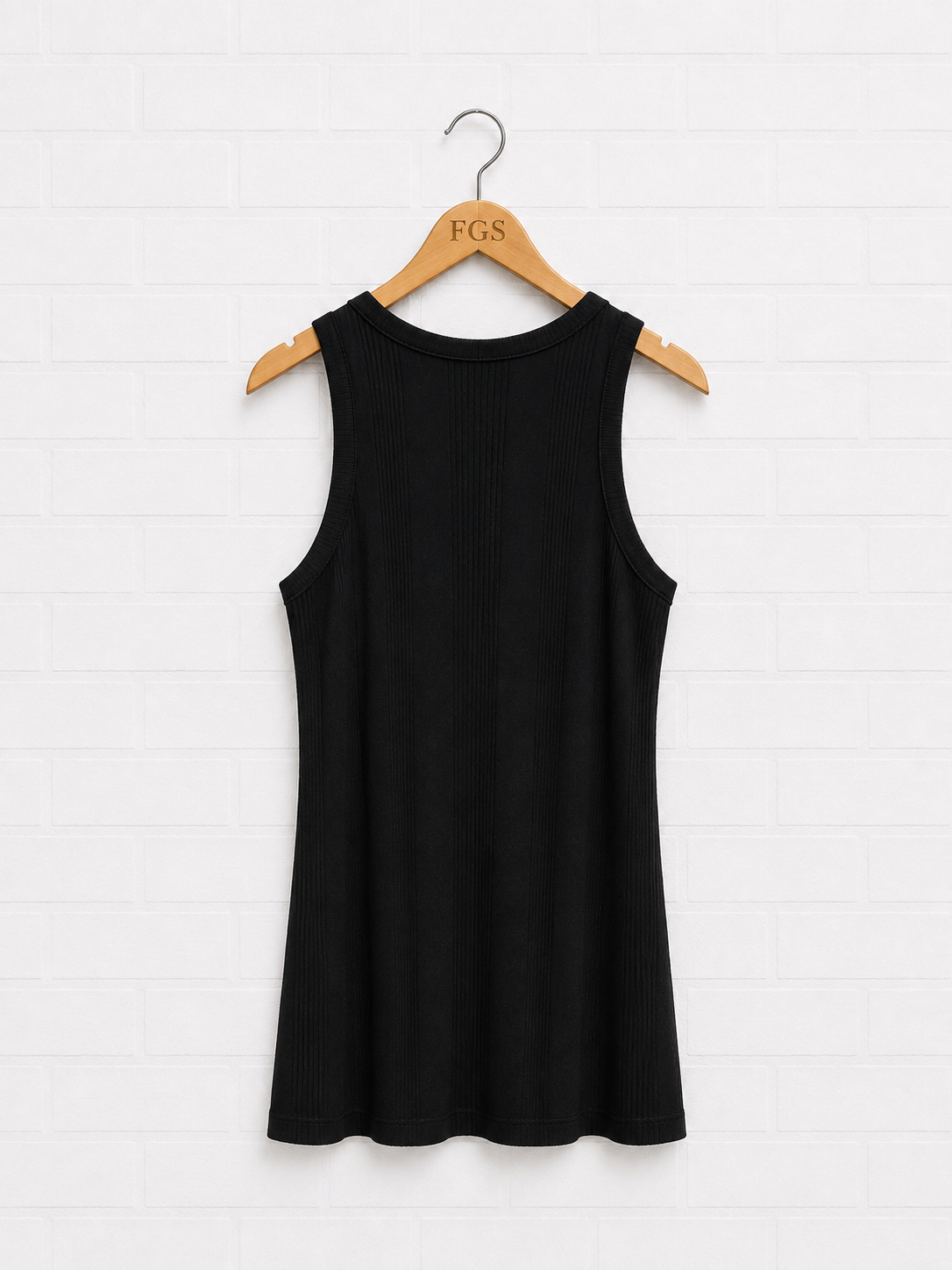 Milio Milano Ribbed Racerback Tank Black- M