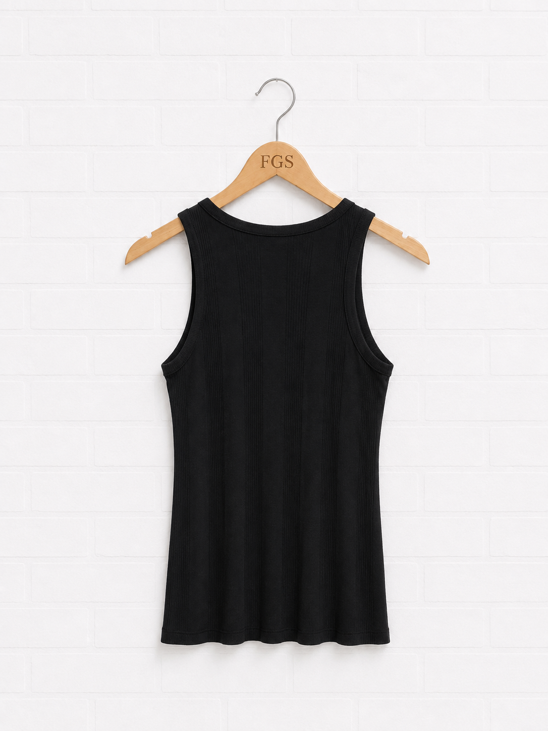 Milio Milano Ribbed Racerback Tank Black