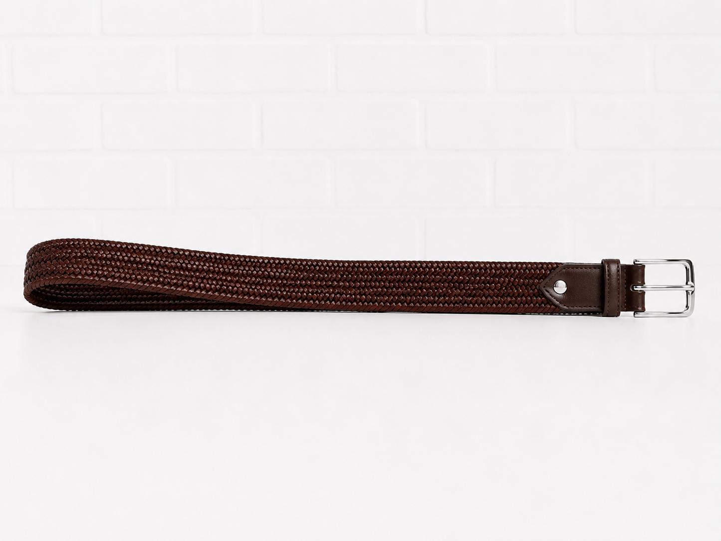 Georg Roth Essen Braided Leather Belt Espresso- 38
