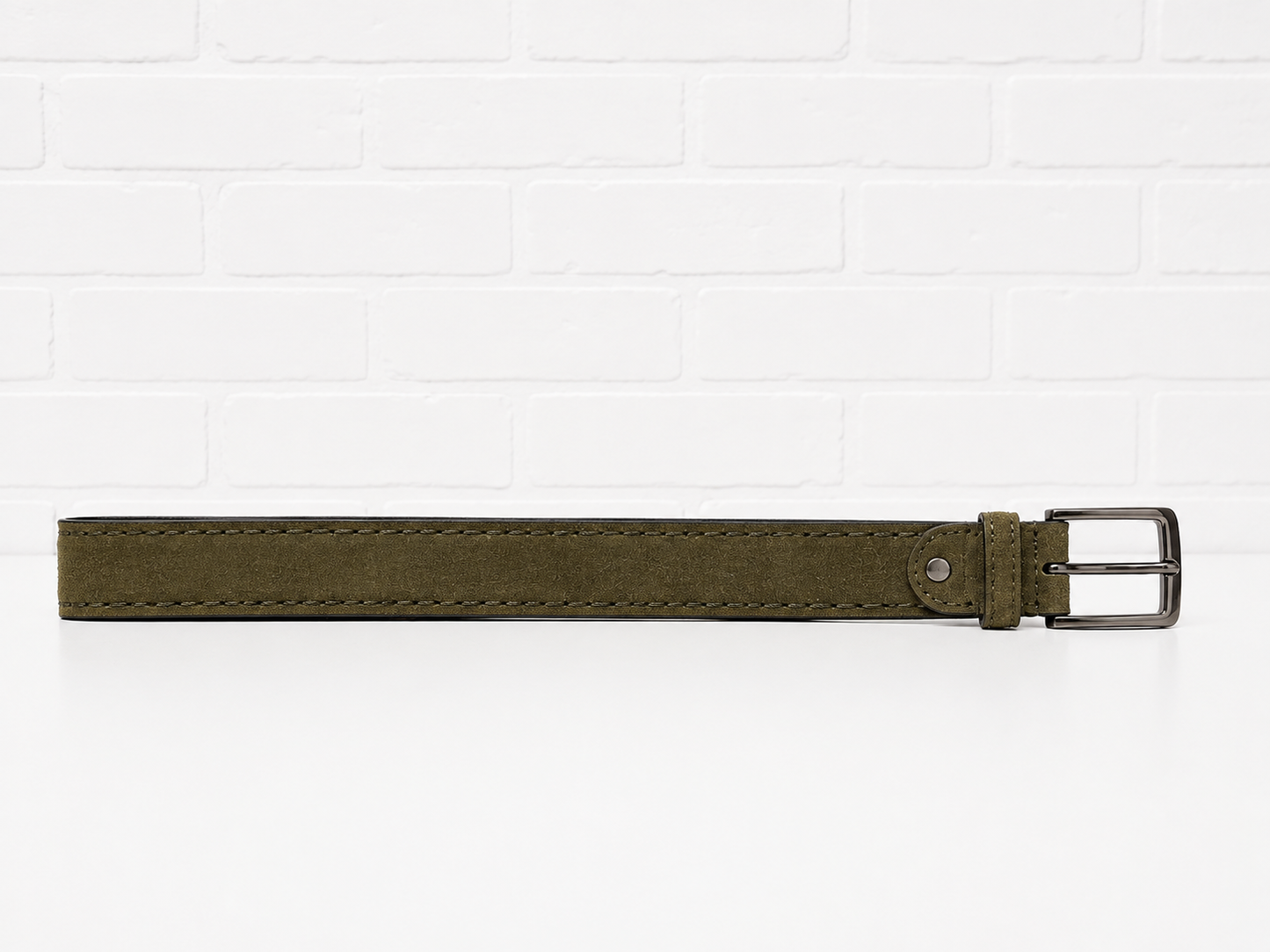 Georg Roth Kiel Olive Leather Belt- 34