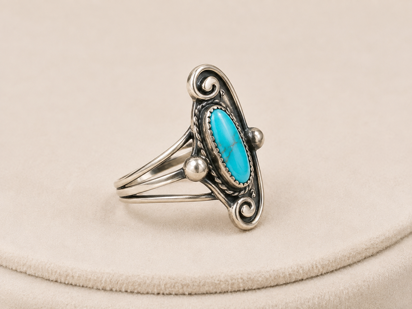 Sterling Turquoise Ring- 6