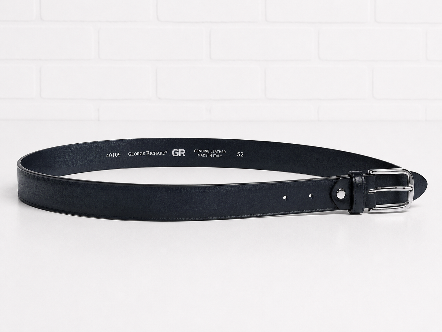 Georg Roth Denim Blue Leather Belt- 40
