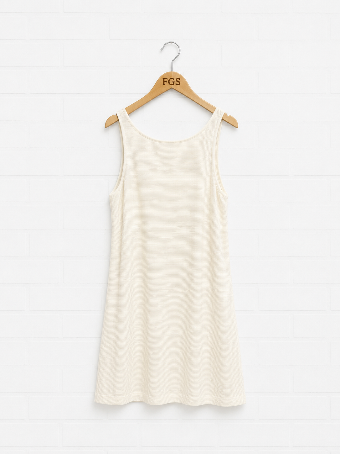 Halston Ivory Scoop Neck Shift Dress- 8