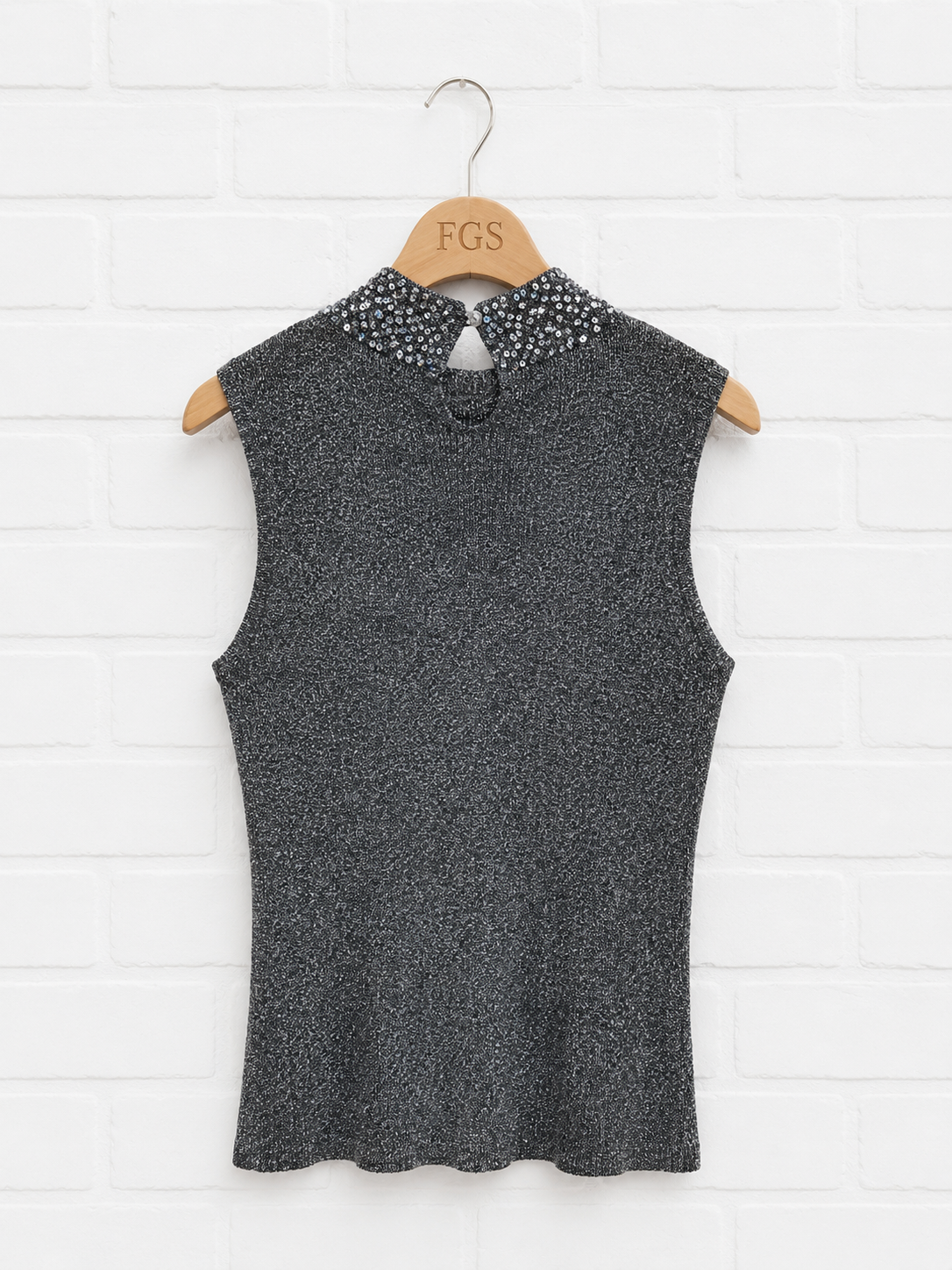 Elizabeth James Sleeveless Shimmer Sweater