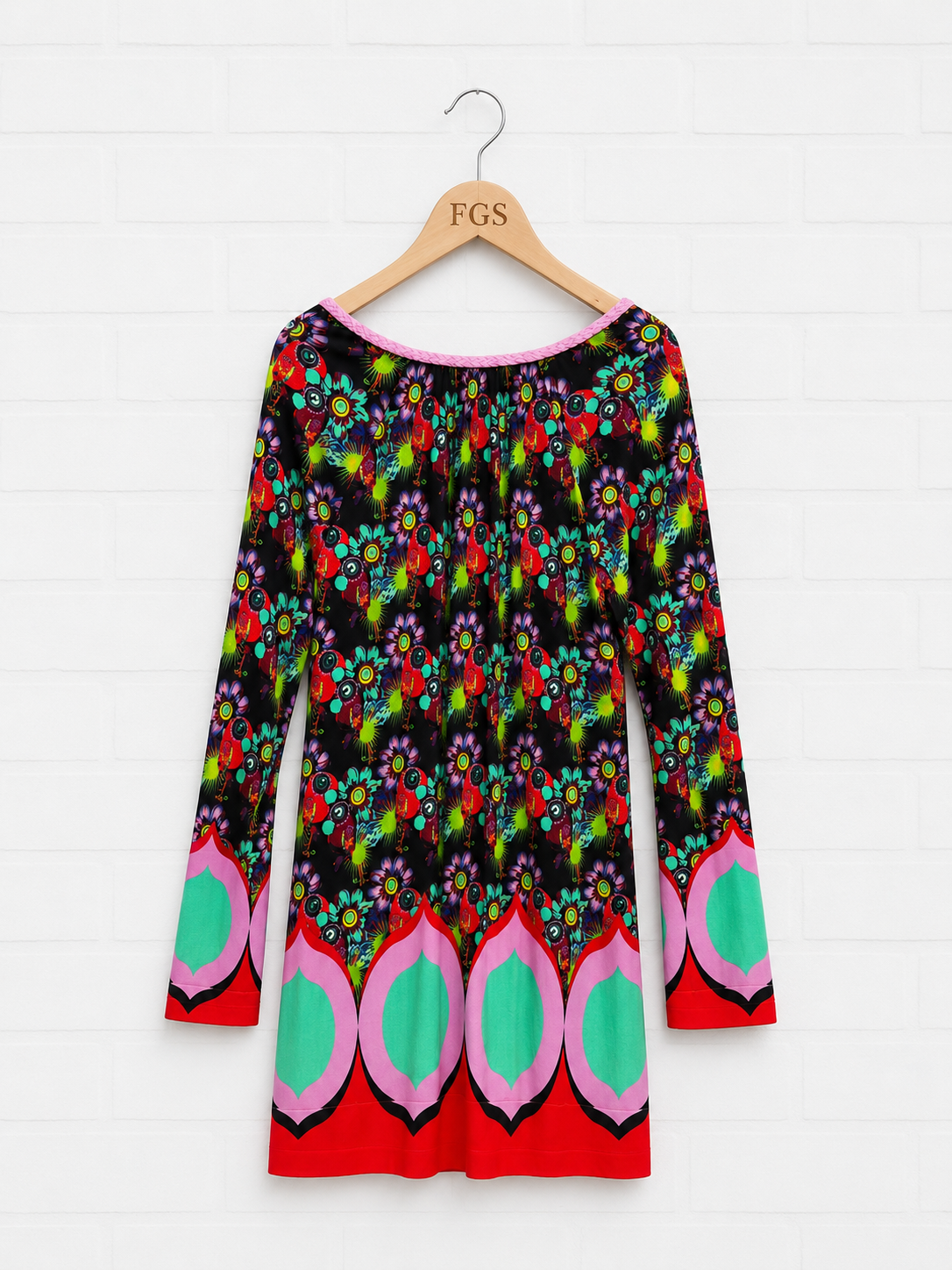 Custo Barcelona Multi Color Floral Parrot Dress- 3