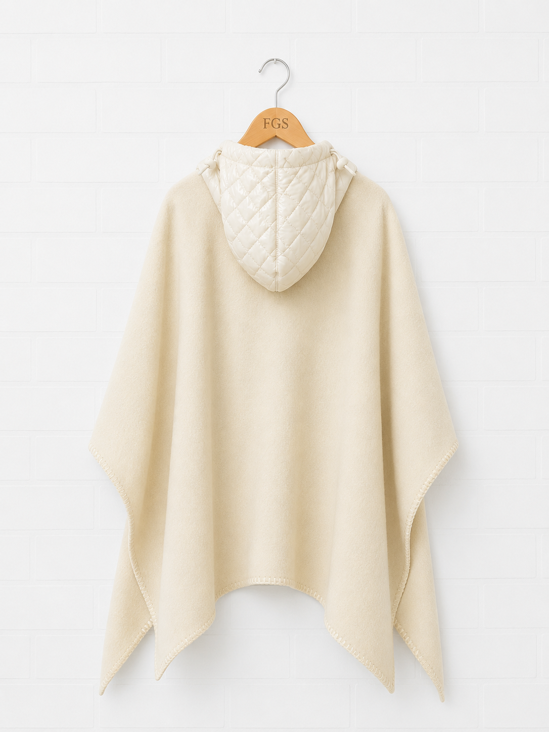 Montclair Hooded Long Wool Cape- OS