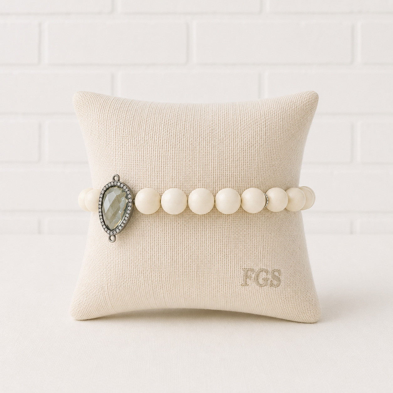 Aspen True White Topaz Stretch Bracelet