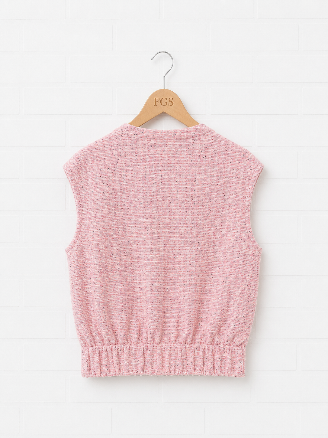 L'Agence Speckled Tweed Vest- S