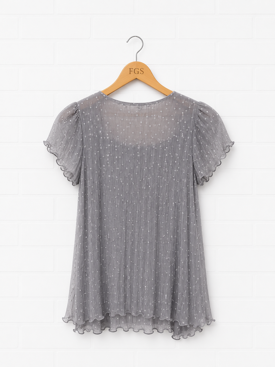Bonnie Classics Sheer Dot Top- S
