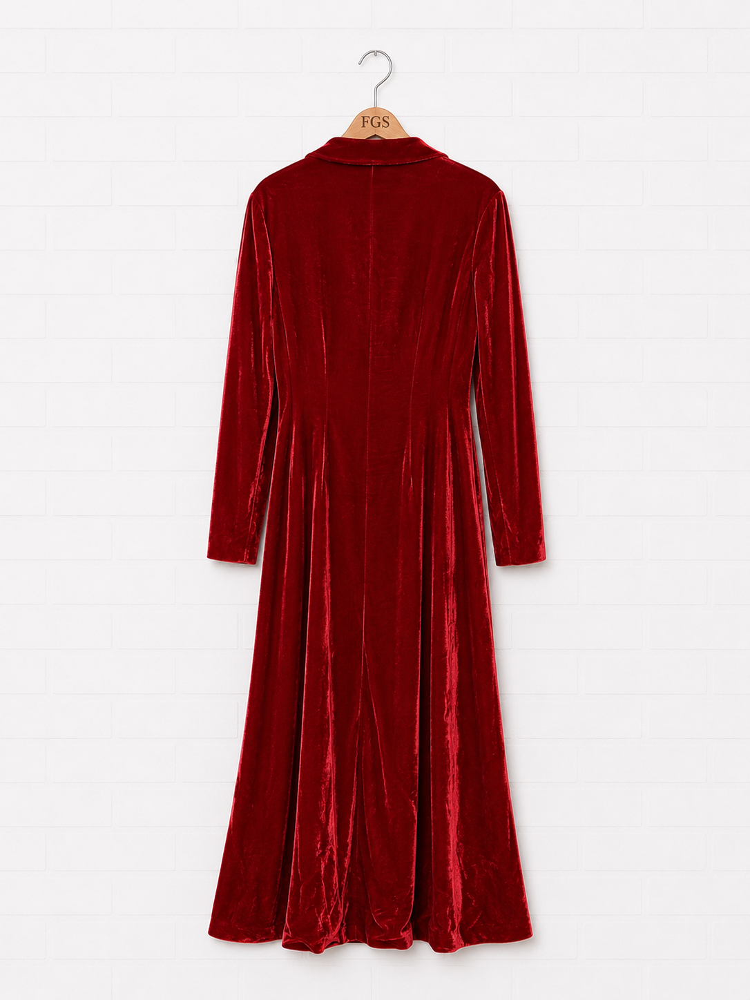 Sophie Sitbon Paris  Crushed Velvet Maxi Trench Coat- 40