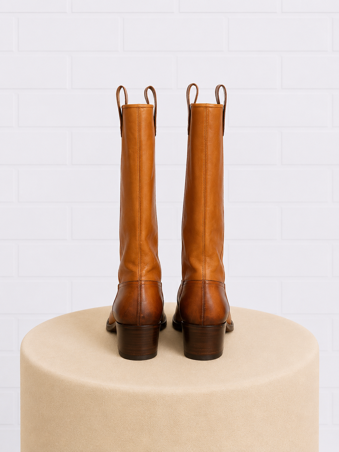 Gucci Calf Skin Leather Riding Boots- 8