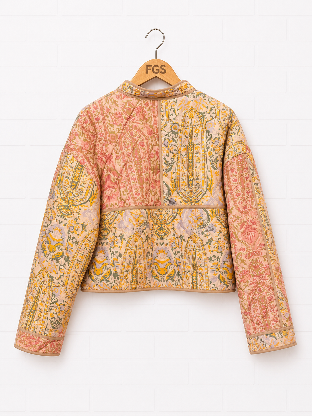7 for all Mankind Quilted Crop Patchwork Barn Jacket- L