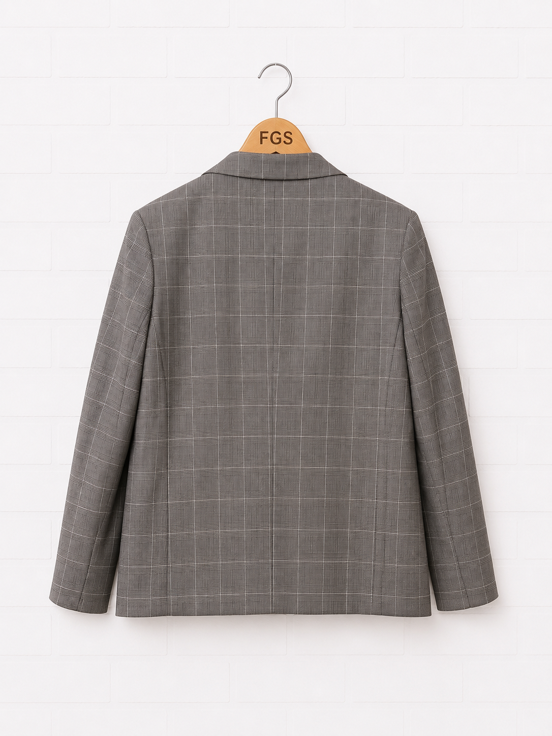 BOSS Glen Plaid Double Breasted Blazer- 10