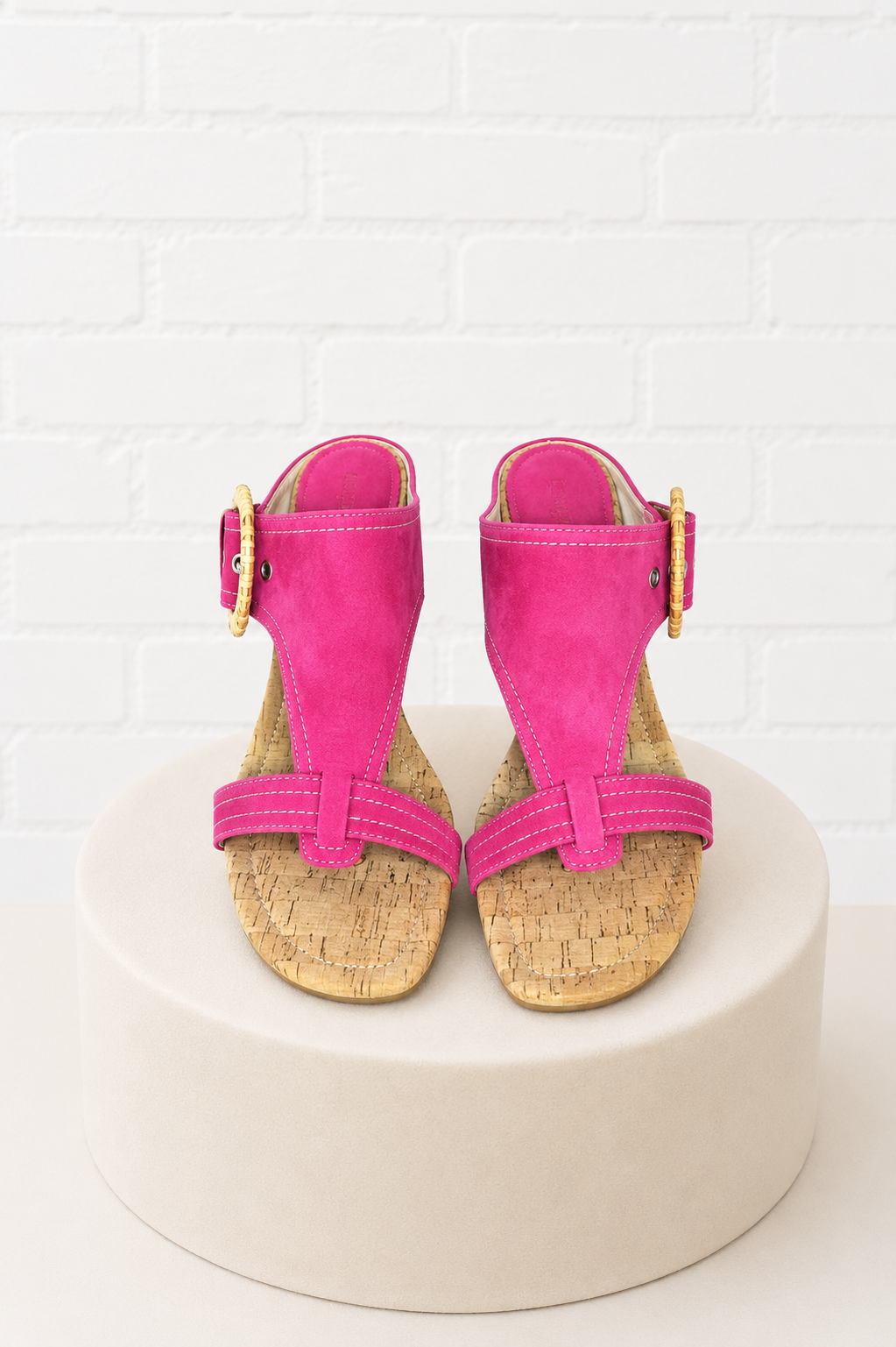 Donald Pilner Ofelia Suede Wedge Sandals- 8