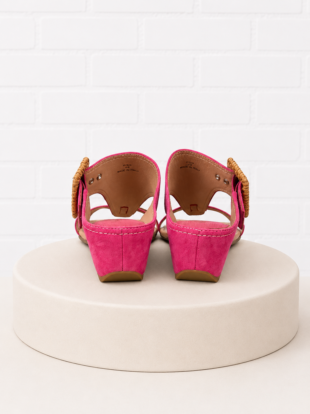 Donald Pilner Ofelia Suede Wedge Sandals- 8