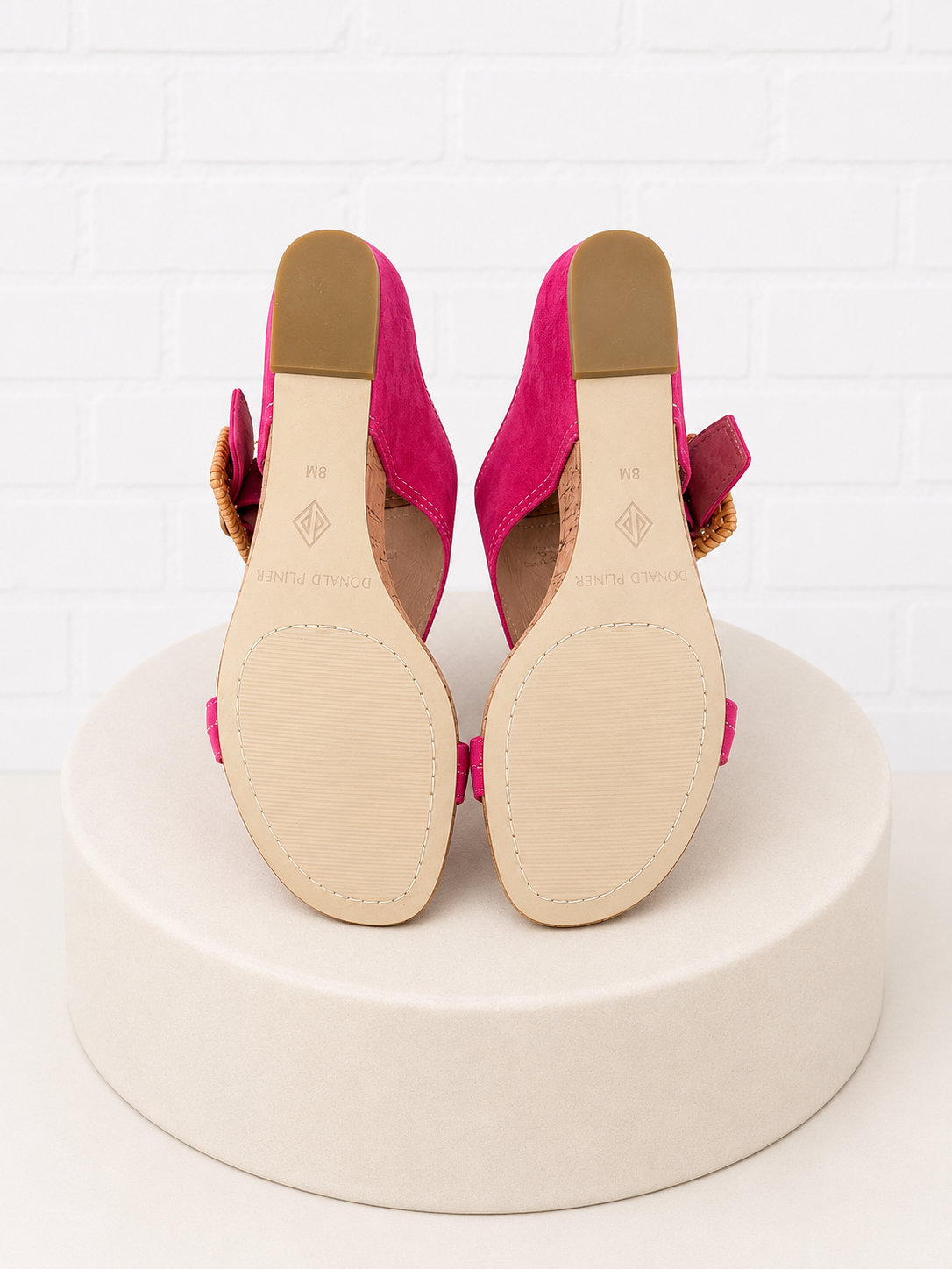 Donald Pilner Ofelia Suede Wedge Sandals- 8