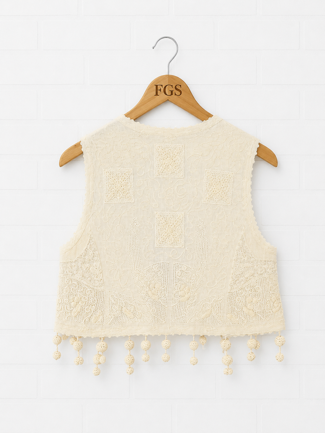 Ralph Lauren Embroidered Fringe Vest- M