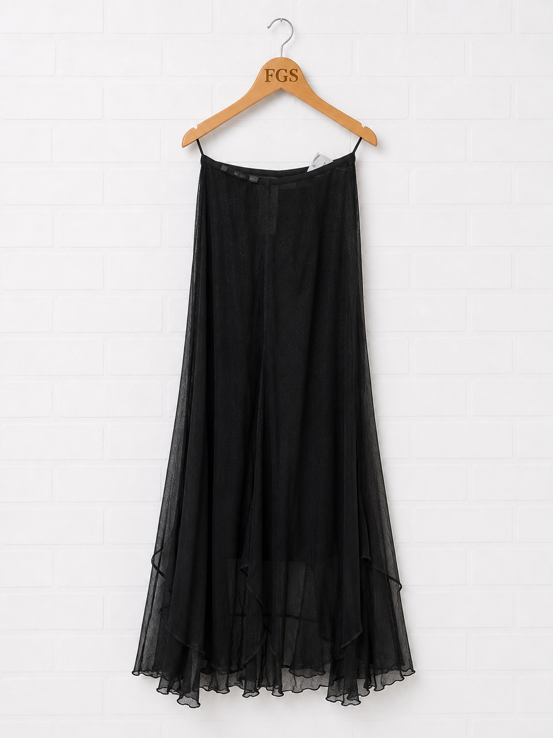 Jean Paul Gaultier Soleil Mesh Asymmetric Maxi Skirt- S