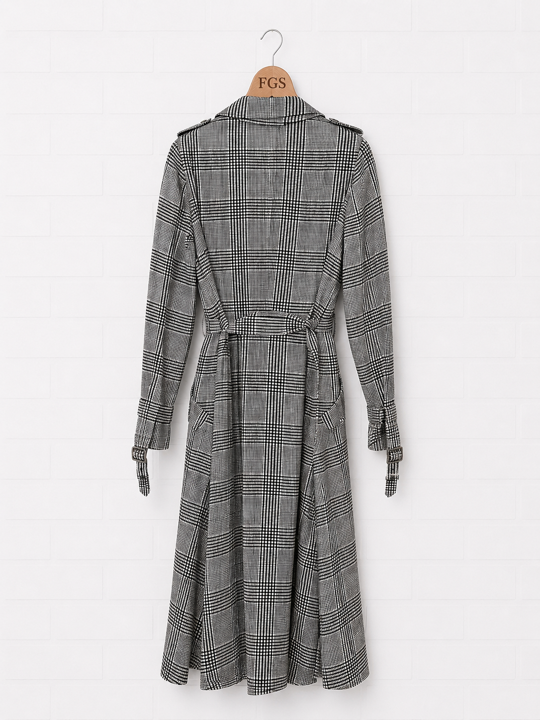Fleur Du Mal Prince of Wales Silk Trench Coat- 1