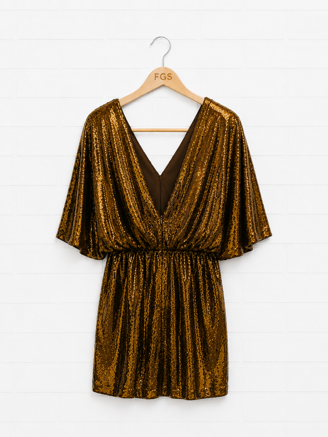Aidan Mattox Bronze Sequin Dress- 2