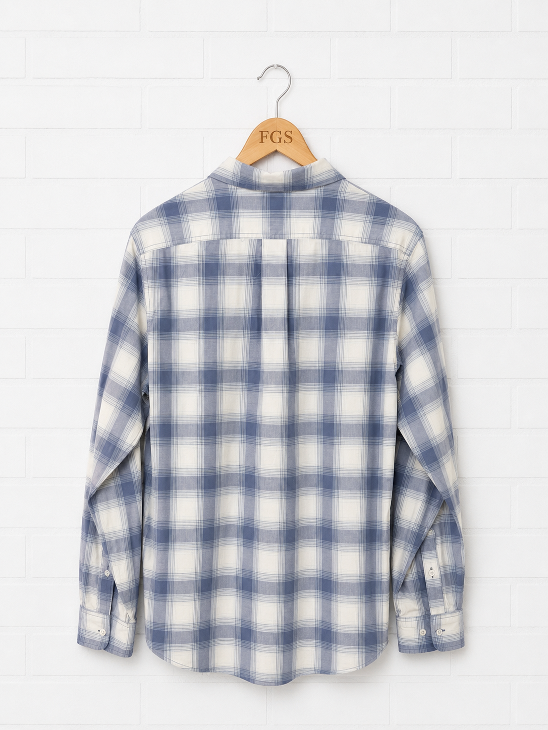 Georg Roth Capri Plaid Blue Button Up- M