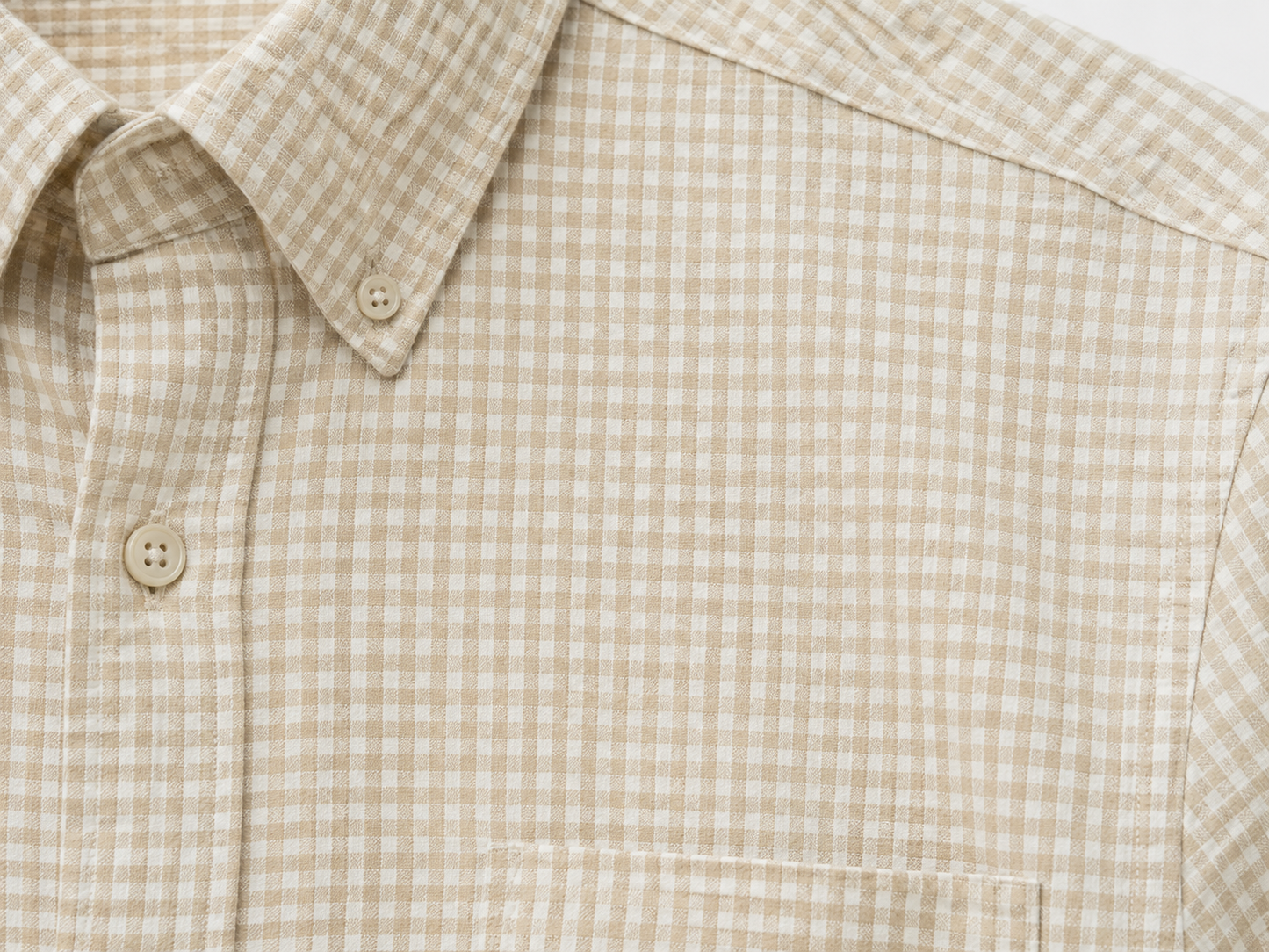 Georg Roth Mini Camel Gingham Button Up- M