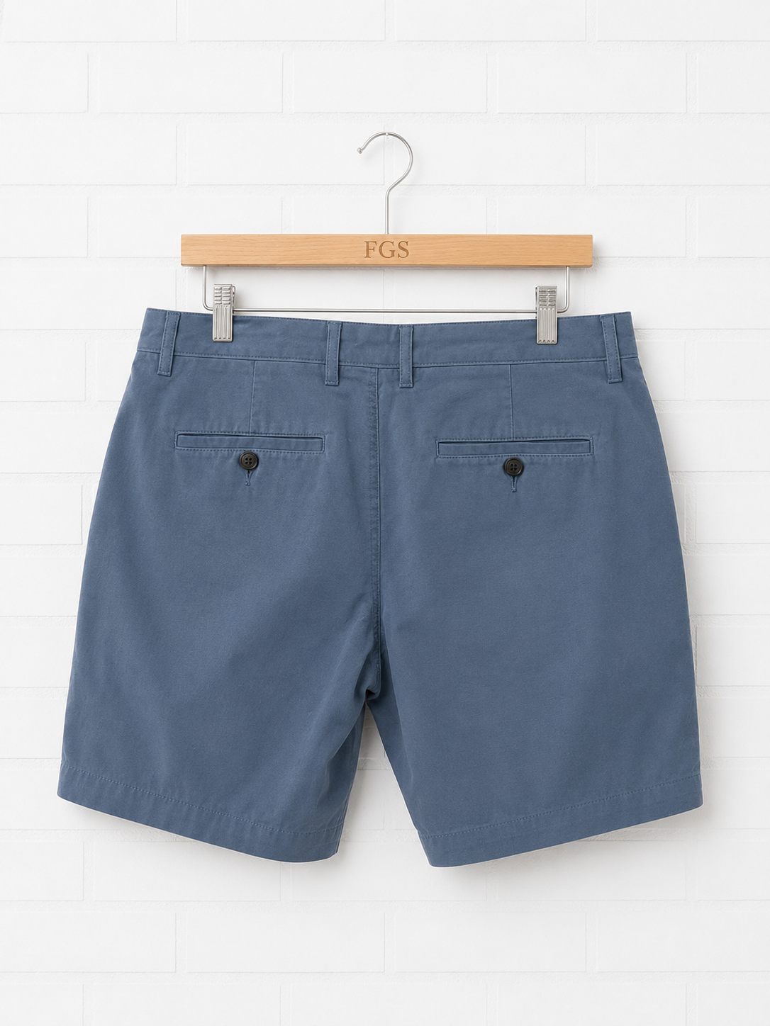 Georg Roth Blue Oxford Chino Shorts- 32