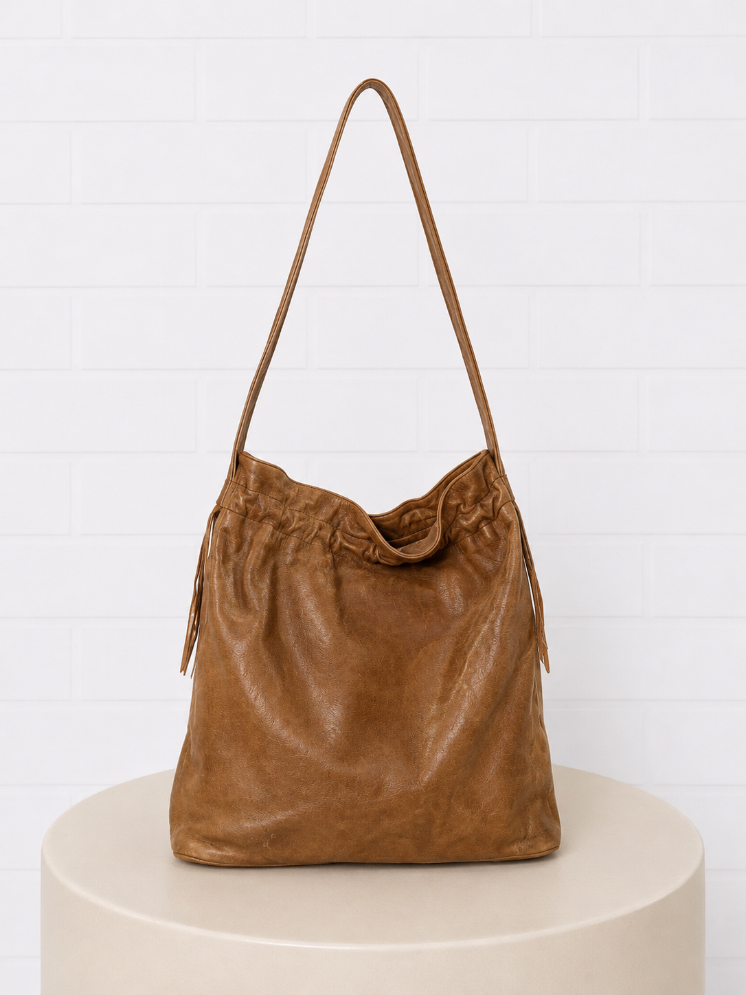 Faith Hebrews 11:1 Light Brown Leather "Faith" Bag