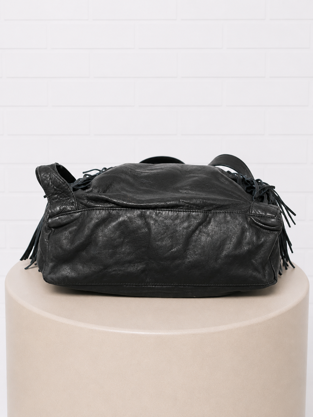 Faith Hebrews 11:1 Black Leather "Love" Backpack