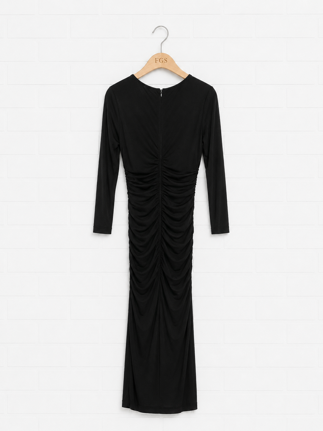 Dolce & Gabbana Black Central Ruched Dress- 42