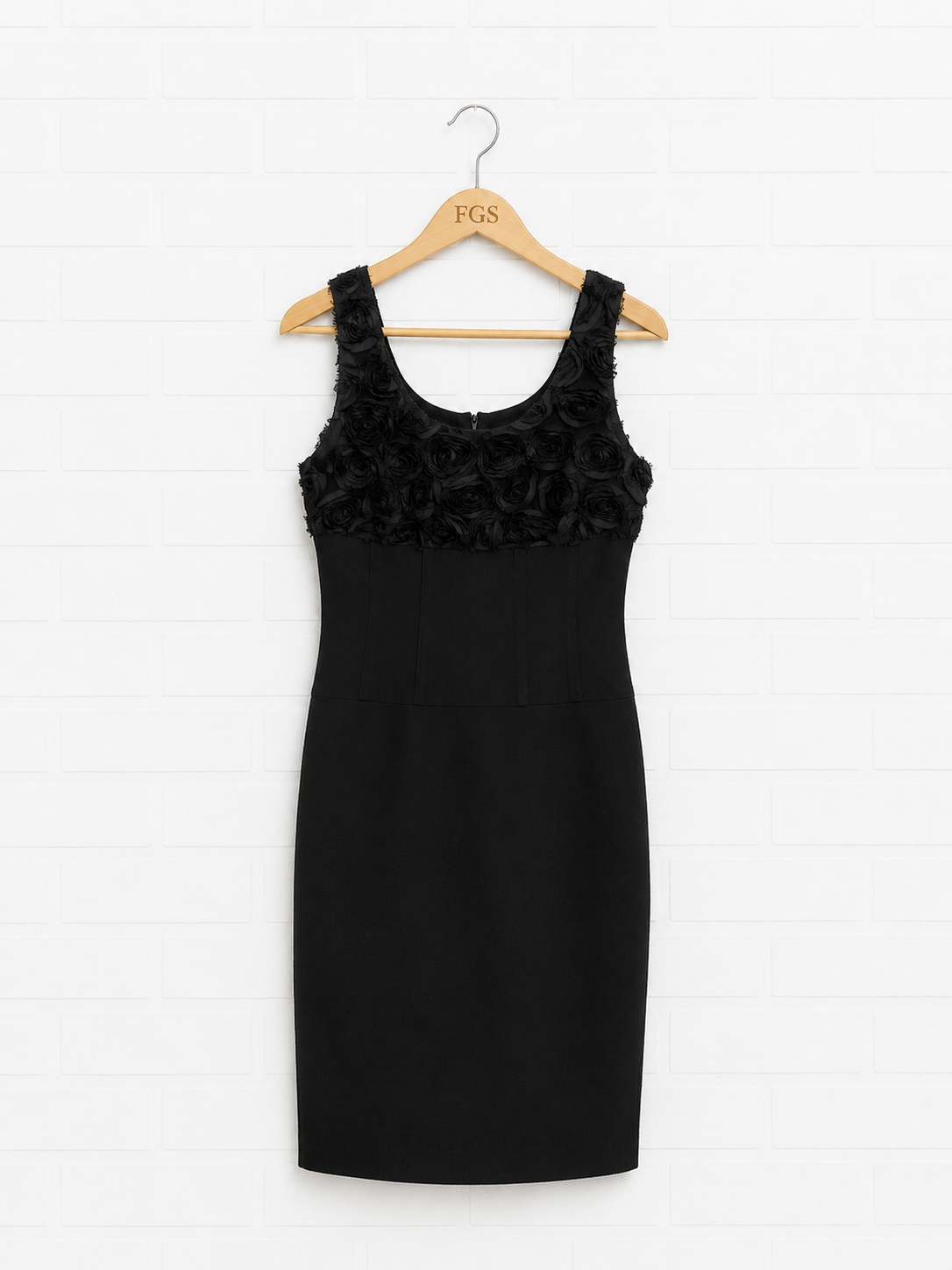 Tempo Paris Black Rosette Ponte Dress- M