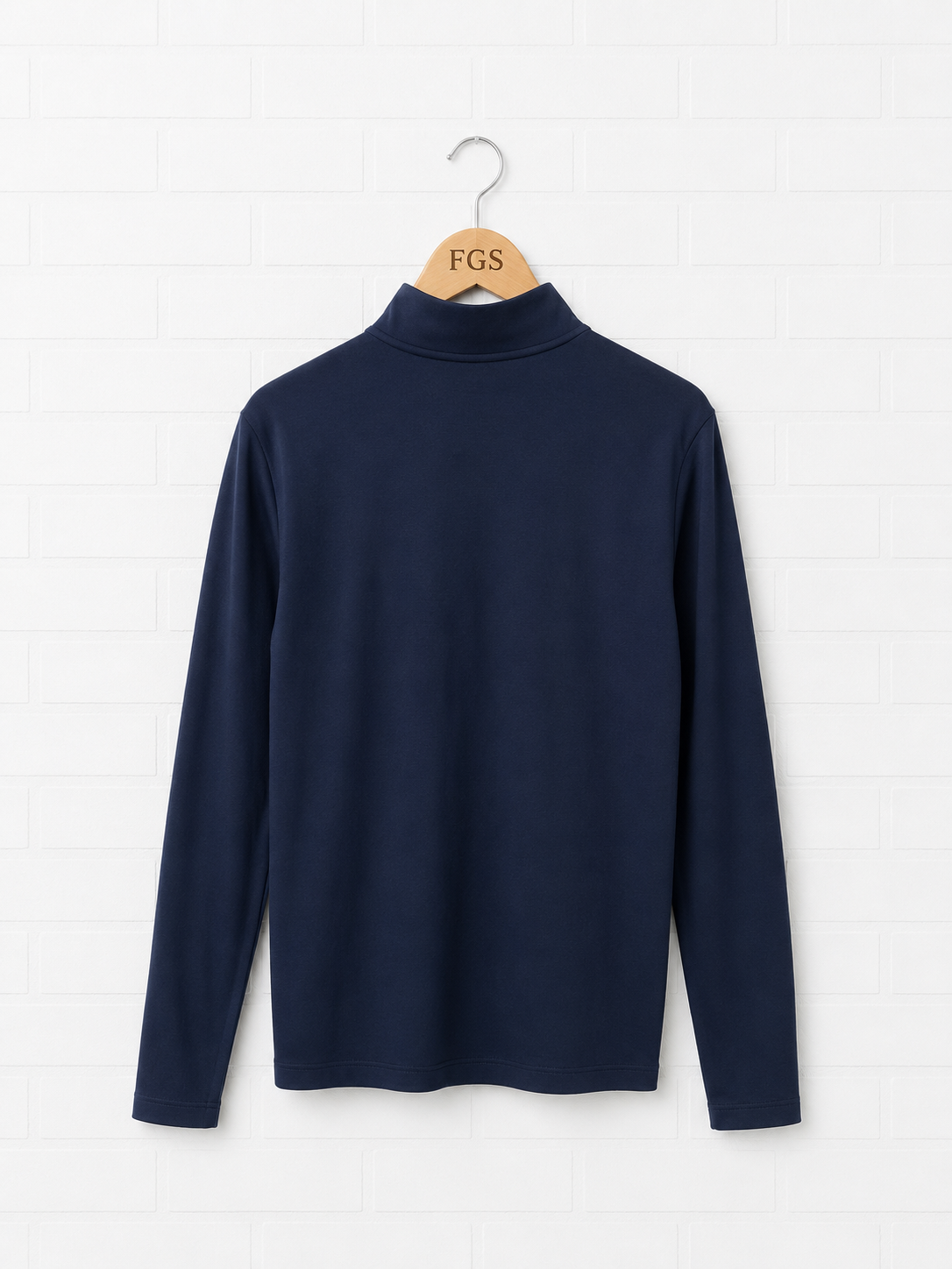 Georg Roth Luxe Pima Navy Quarter Zip- M