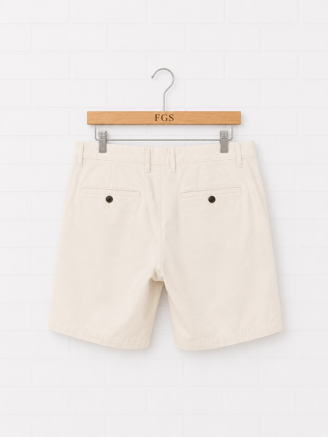Georg Roth Ecru 7" Oxford Shorts- 34