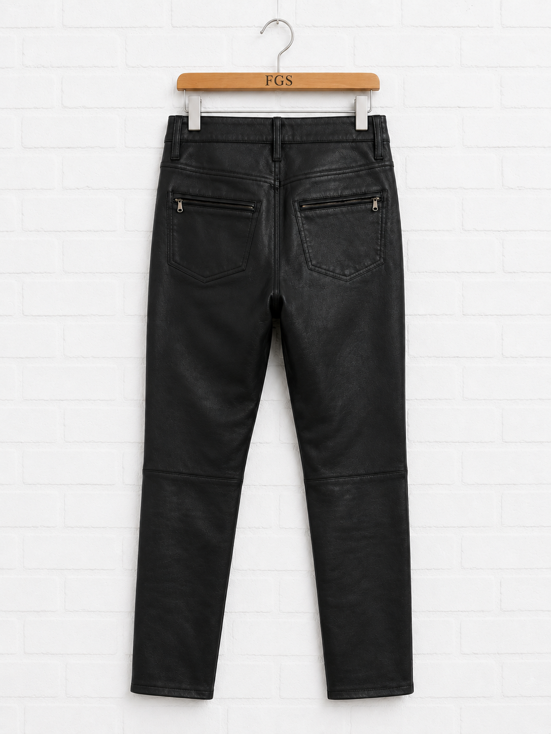 Etienne Marcel Black Leather Skinny Pants