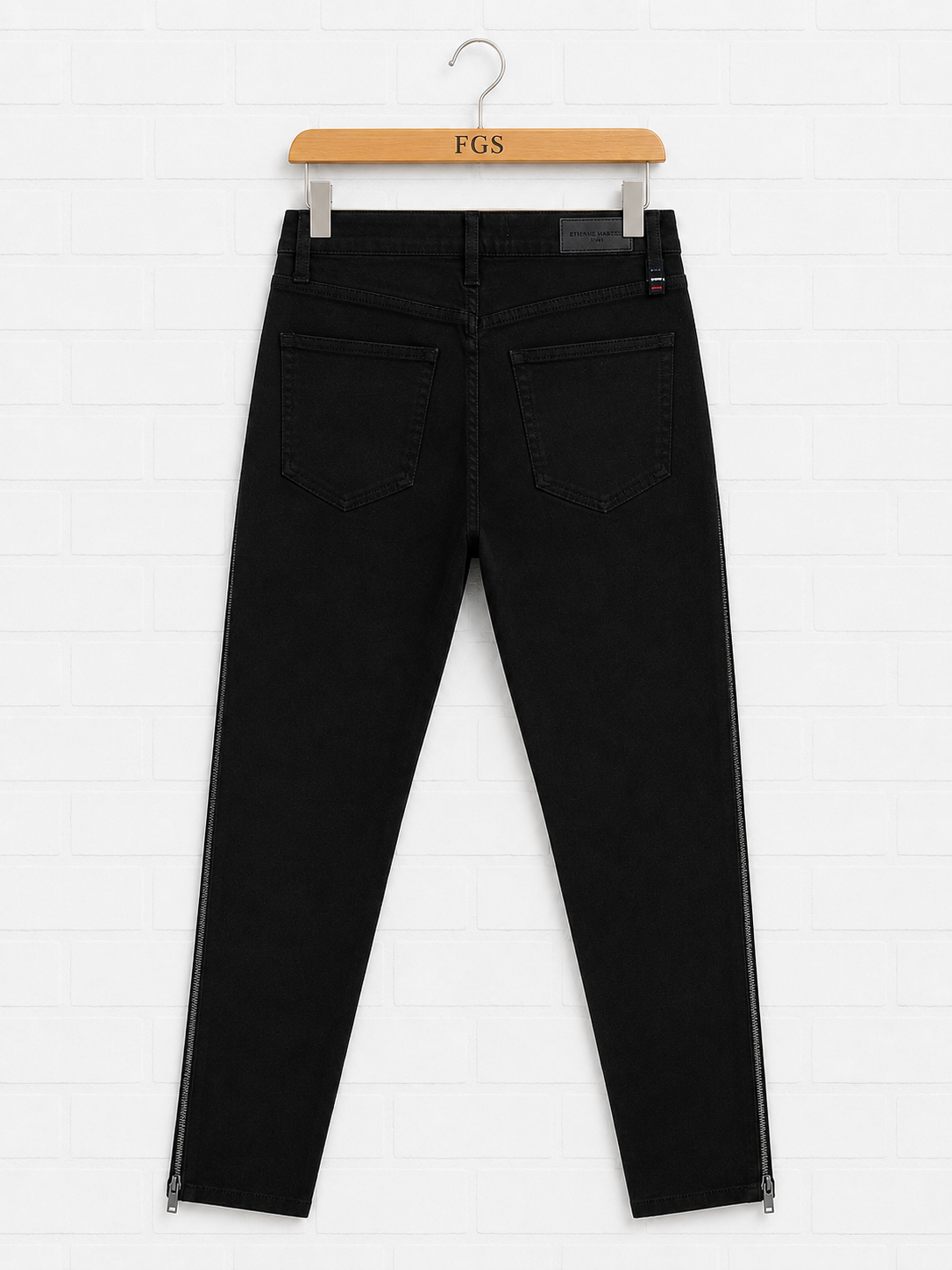Etienne Marcel Full Zip Black Hem