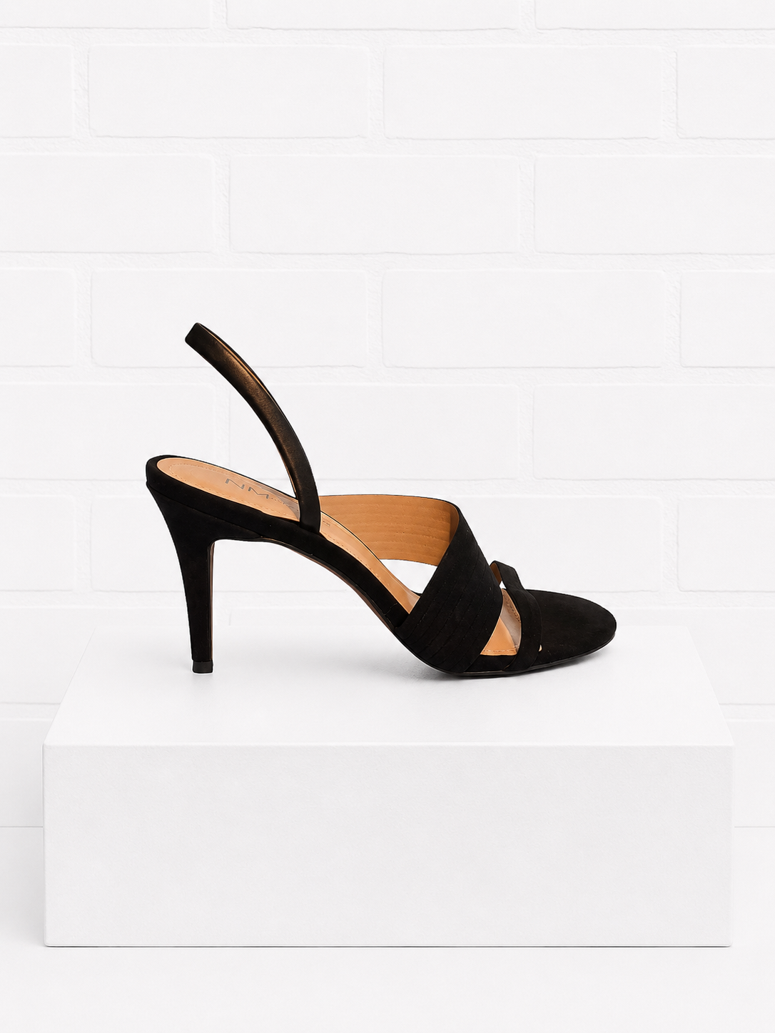 Neiman Marcus Helen Black Suede Slingback Sandals-10