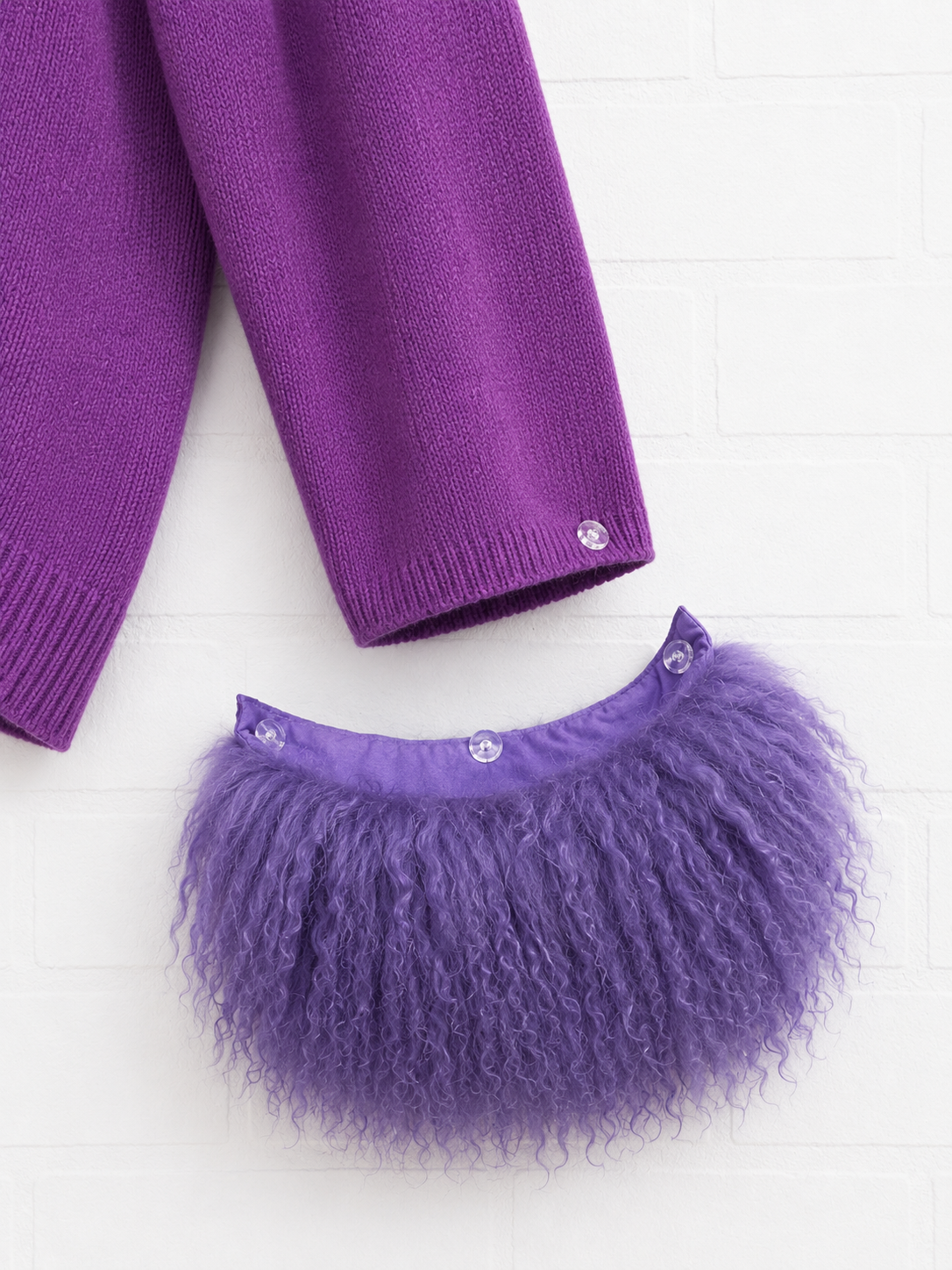 Nuvula Mongolian Wool Cuff Cashmere Sweater- M