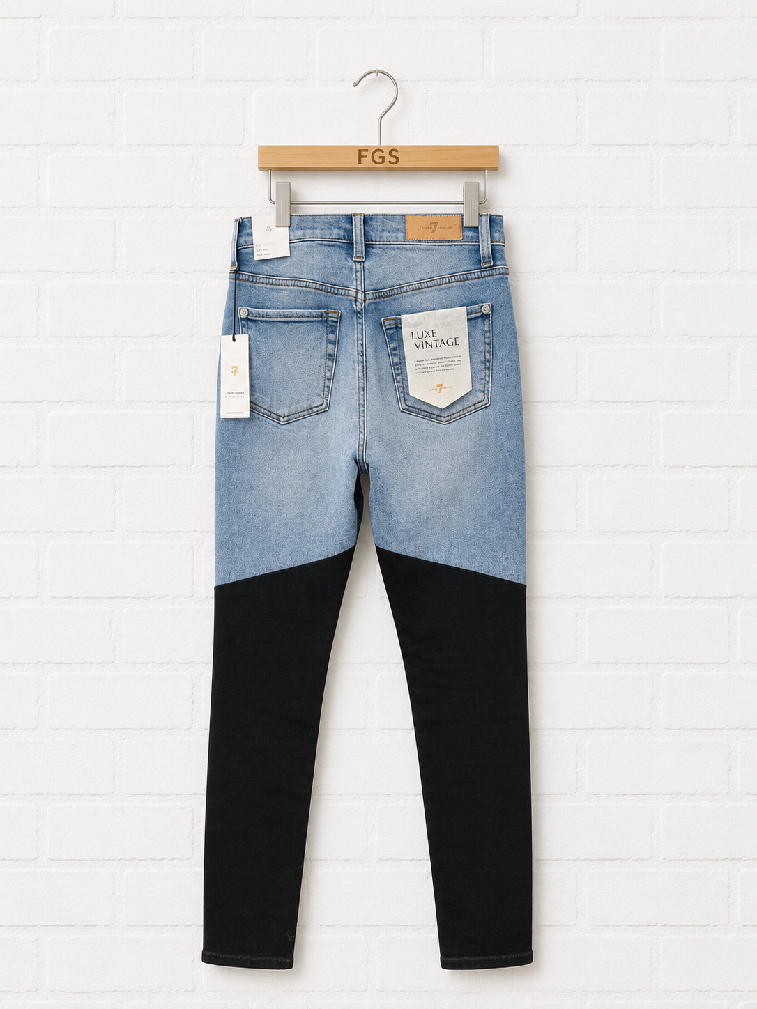 7 for All Mankind Luxe Vintage Pieced Coated Jeans-25