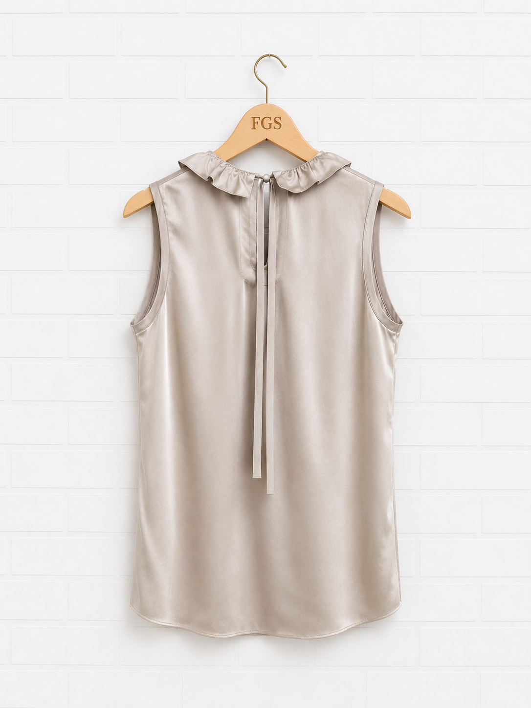 Emporio Armani Champagne Silk Blouse- 42